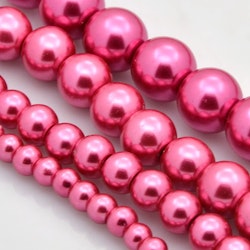 Glaspärlor, Pale Violet Red, 4~12mm, Ca: 600 st