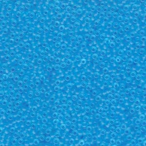MIYUKI, Japanese Seed Beads, Round, 11/0, Matte Transparent Light Blue