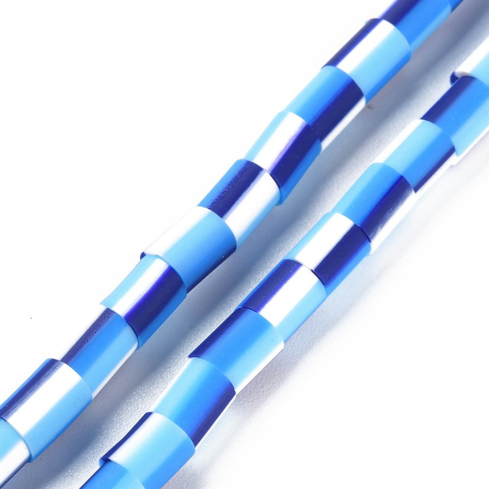 Polymerlerpärlor, Rör, Blue, Ca 65 Stycken