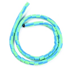 Polymerlerpärlor, Rör, Royal Blue, Ca 65 Stycken