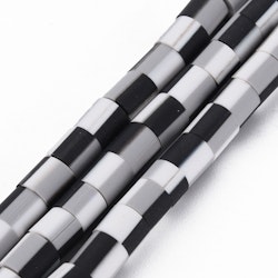 Polymerlerpärlor, Rör, Black, Ca 65 Stycken
