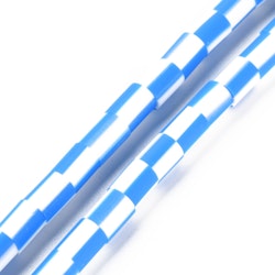 Polymerlerpärlor, Rör, Dodger Blue, Ca 65 Stycken
