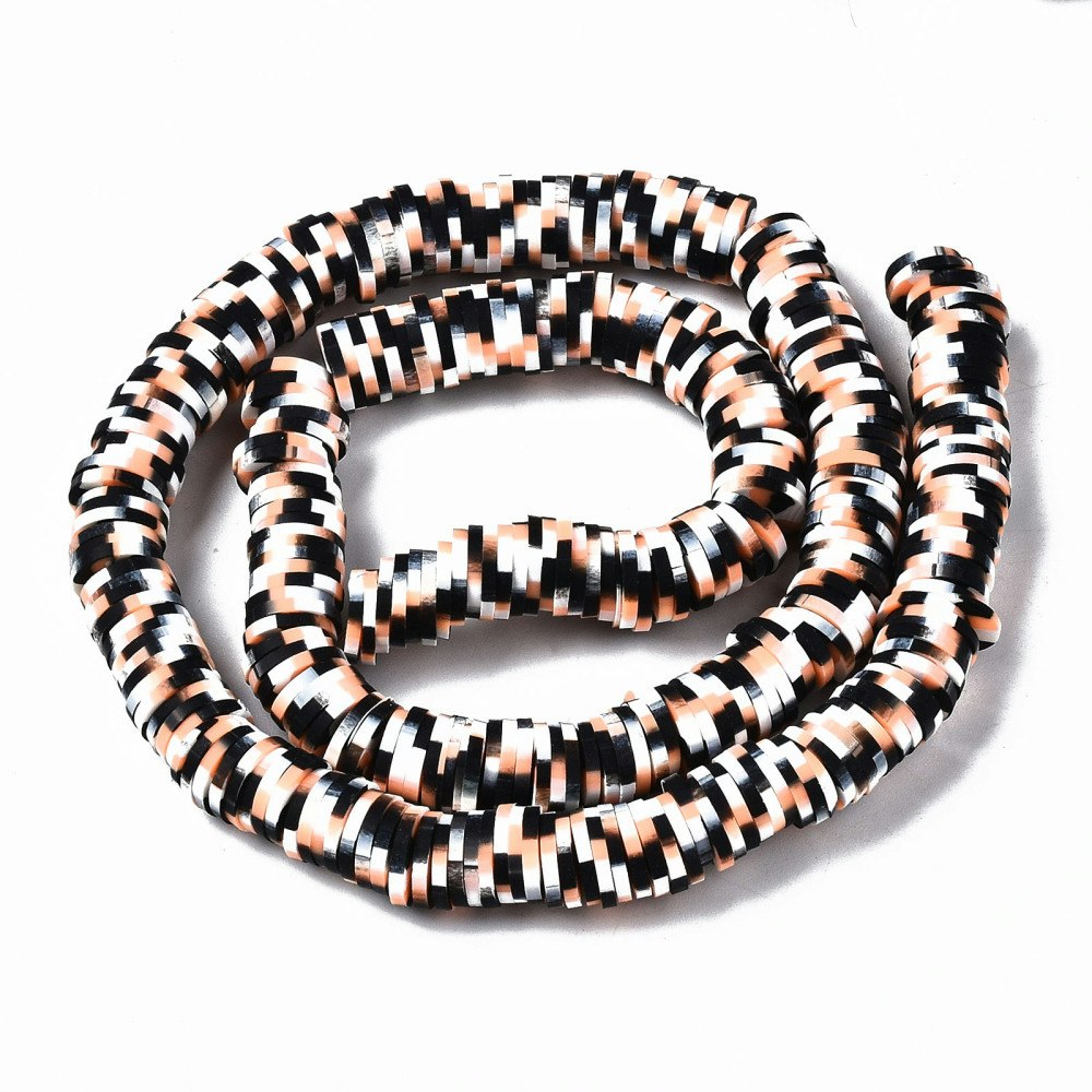 Polymerlerpärlor, Heishi, Black, 320~447 st
