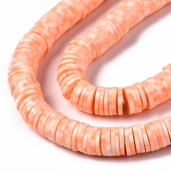 Polymerlerpärlor, Heishi, Light Salmon, 320~447 st