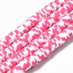 Polymerlerpärlor, Heishi, Hot Pink, 320~447 st