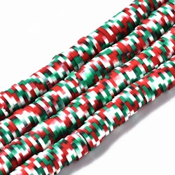 Polymerlerpärlor, Heishi, Red, 320~447 st
