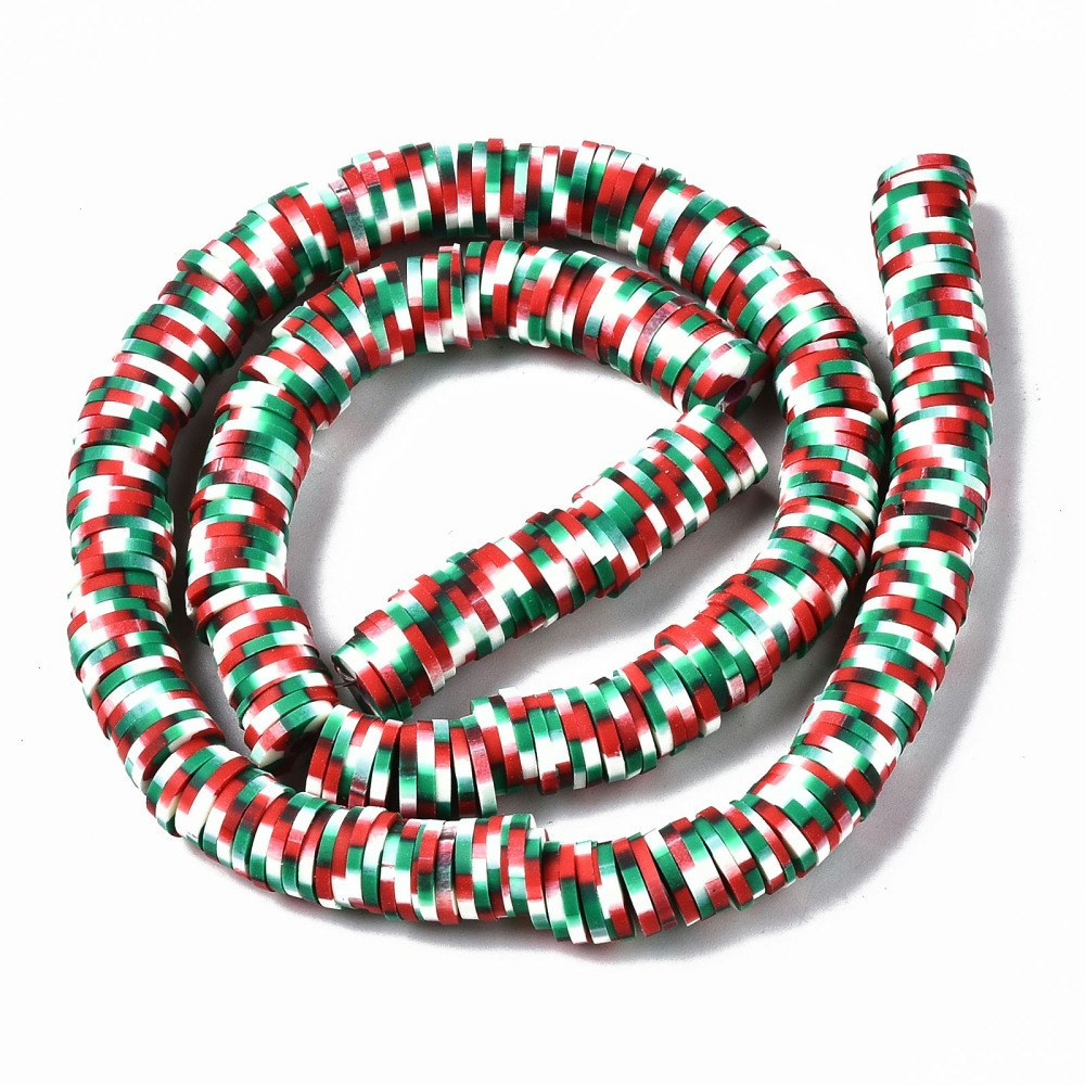 Polymerlerpärlor, Heishi, Red, 320~447 st