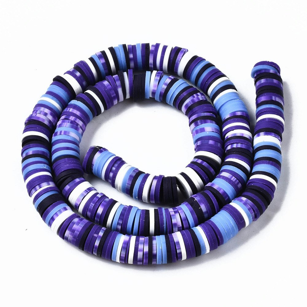 Polymerlerpärlor, Heishi, Dark Slate Blue, 320~447 st