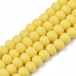 Polymerlerpärlor, Rund, Yellow, Ca: 69 st