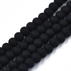 Polymerlerpärlor, Rund, Black, Ca: 69 st