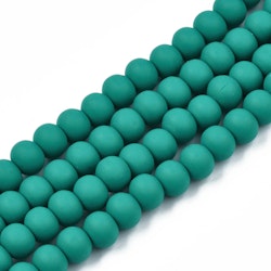 Polymerlerpärlor, Rund, Dark Cyan, Ca: 69 st