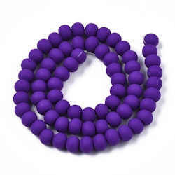 Polymerlerpärlor, Rund, Indigo, Ca: 69 st