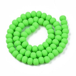 Polymerlerpärlor, Rund, Lime, Ca: 69 st