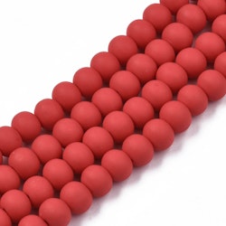 Polymerlerpärlor, Rund, Dark Red, Ca: 69 st