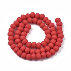 Polymerlerpärlor, Rund, Dark Red, Ca: 69 st