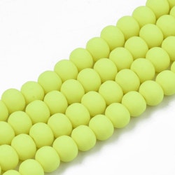 Polymerlerpärlor, Rund, Yellow, Ca: 69 st