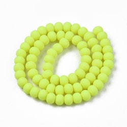 Polymerlerpärlor, Rund, Yellow, Ca: 69 st