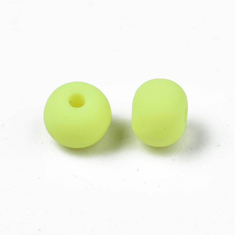 Polymerlerpärlor, Rund, Yellow, Ca: 69 st