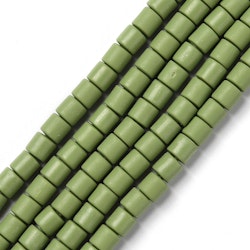 Polymerlerpärlor, Rör, Olive Drab, 61 st