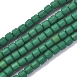 Polymerlerpärlor, Rör, Dark Green, 61 st