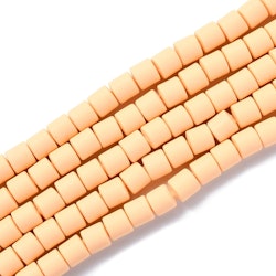 Polymerlerpärlor, Rör, Champagne Yellow, 61 st