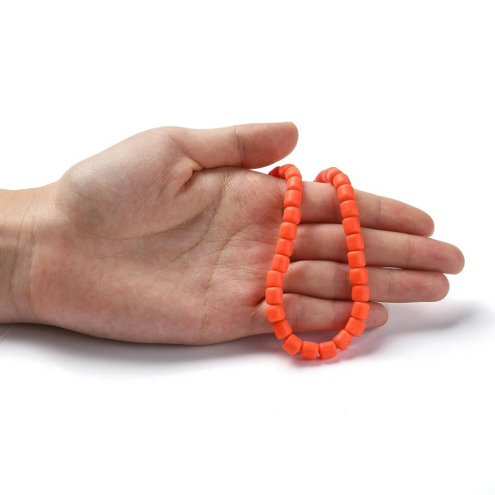 Polymerlerpärlor, Rör, Tomato, 61 st