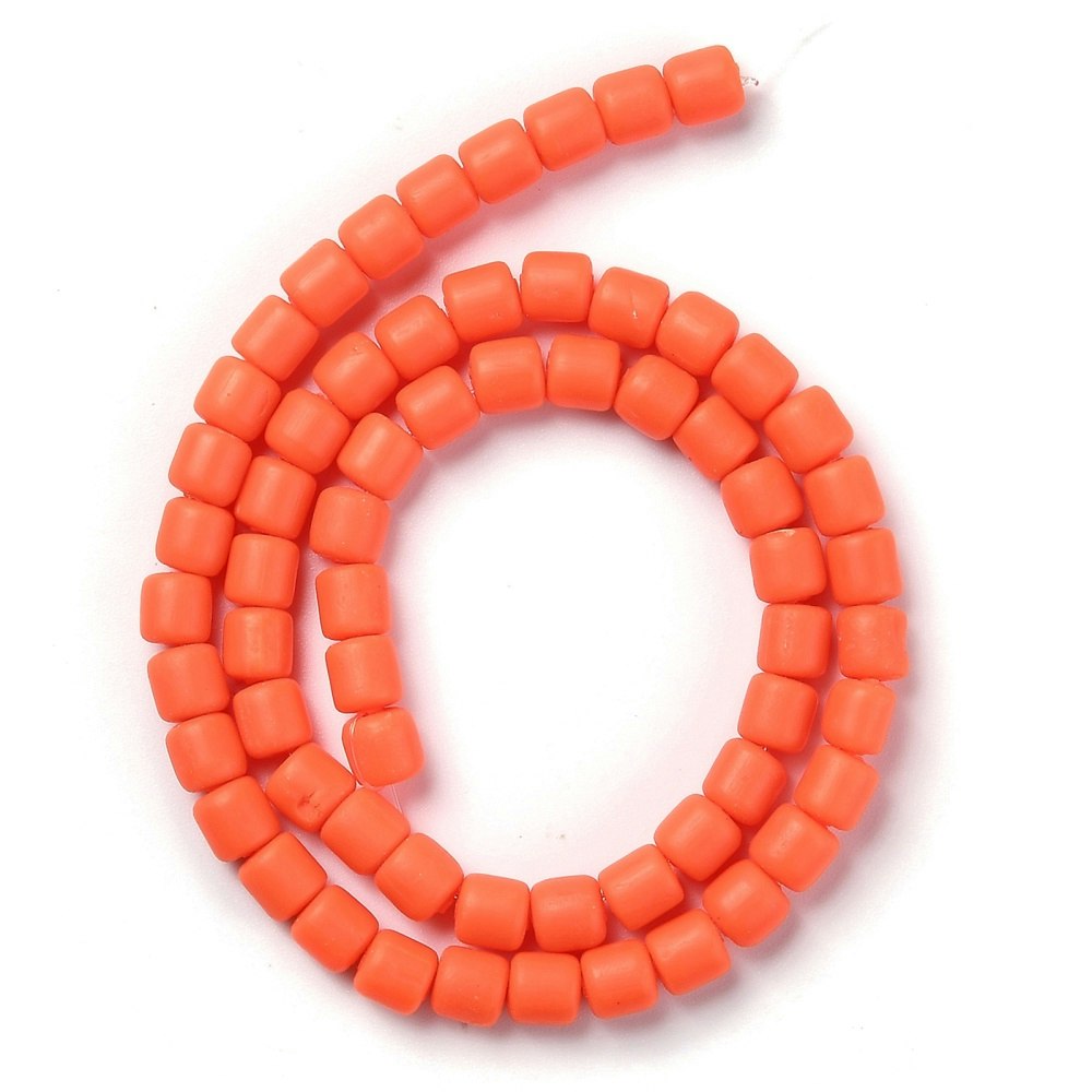 Polymerlerpärlor, Rör, Tomato, 61 st