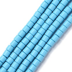 Polymerlerpärlor, Rör, Deep Sky Blue, 61 st