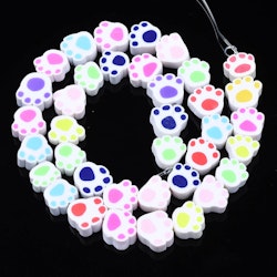 Polymerlerpärlor, Hundtass, Colorful, 39 st