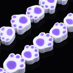 Polymerlerpärlor, Hundtass, Medium Purple, 39 st