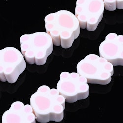 Polymerlerpärlor, Hundtass, Pink, 39 st