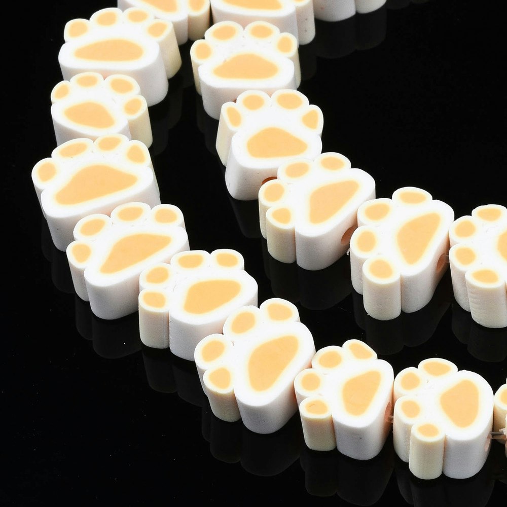 Polymerlerpärlor, Hundtass, Navajo White, 39 st