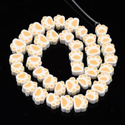 Polymerlerpärlor, Hundtass, Navajo White, 39 st