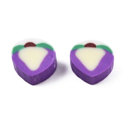 Polymerlerpärlor, Persika/Peach, Blue Violet, 50 st