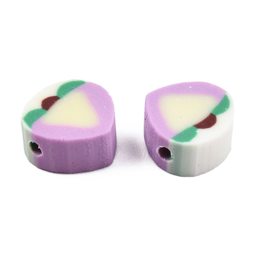 Polymerlerpärlor, Persika/Peach, Plum, 50 st