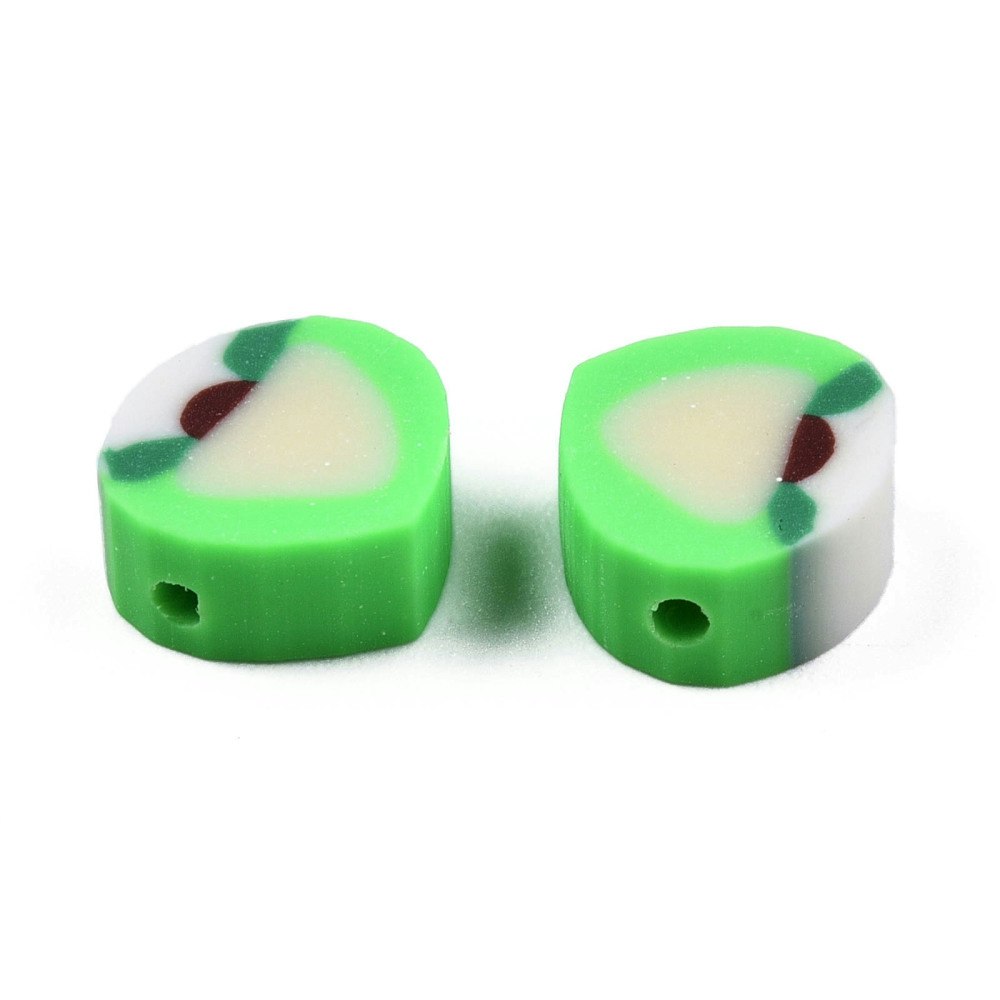 Polymerlerpärlor, Persika/Peach, Spring Green, 50 st