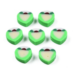 Polymerlerpärlor, Persika/Peach, Spring Green, 50 st