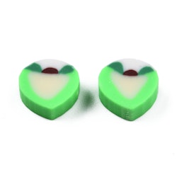 Polymerlerpärlor, Persika/Peach, Spring Green, 50 st