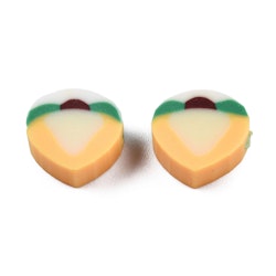 Polymerlerpärlor, Persika/Peach, Navajo White, 50 st