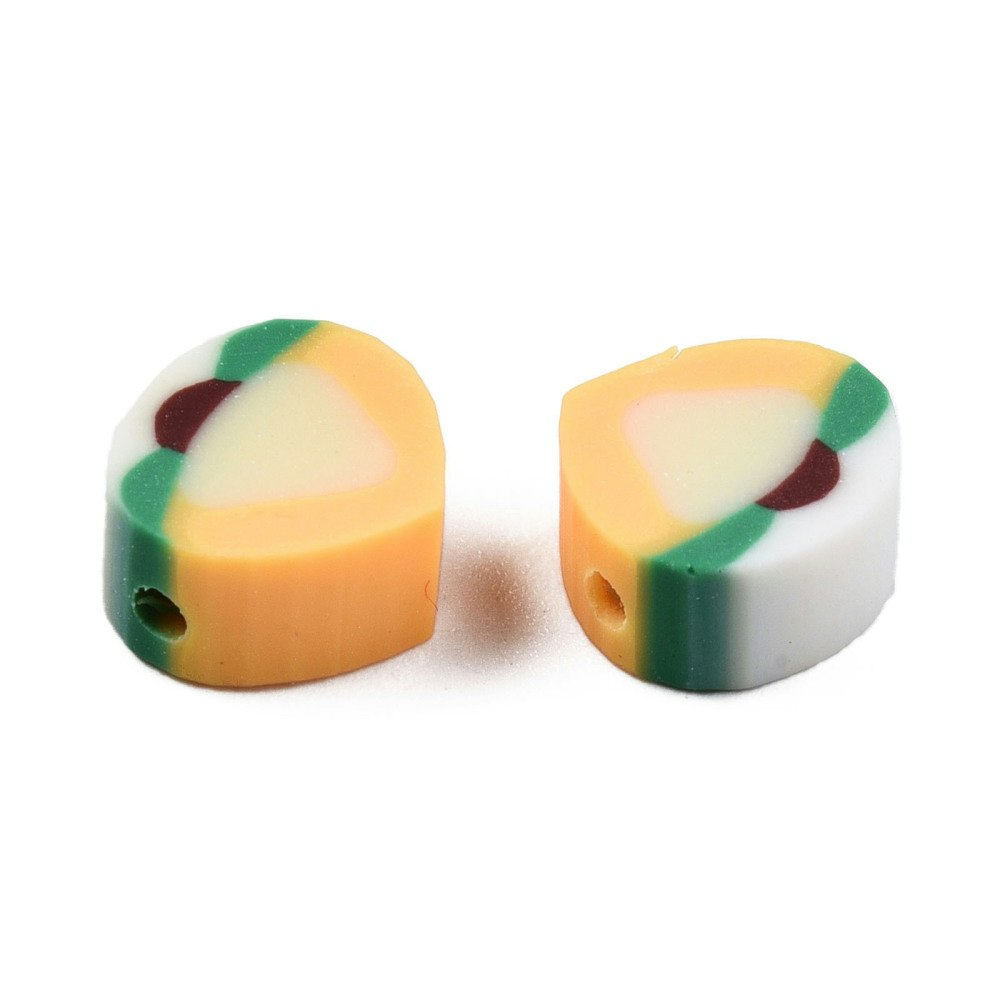 Polymerlerpärlor, Persika/Peach, Navajo White, 50 st