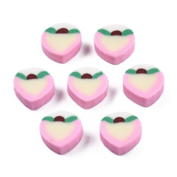 Polymerlerpärlor, Persika/Peach, Pearl Pink, 50 st