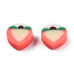 Polymerlerpärlor, Persika/Peach, Tomato, 50 st