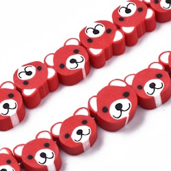 Polymerlerpärlor, Björn, Red, 37-40 st