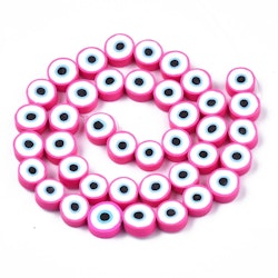 Polymerlerpärlor, Evil Eye, Camellia, Ca: 40 st