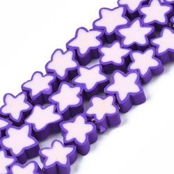 Polymerlerpärlor, Stjärna, Blue Violet, Ca: 40 st