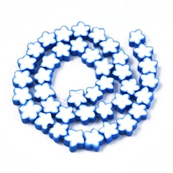 Polymerlerpärlor, Stjärna, Dodger Blue, Ca: 40 st