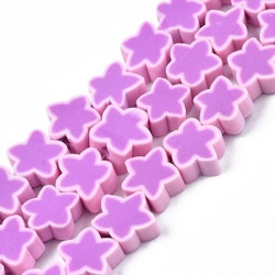 Polymerlerpärlor, Stjärna, Pink, Ca: 40 st