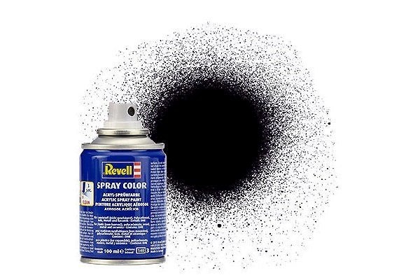 REVELL Spray black mat 100 ml, No 08