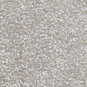 MIYUKI, Japanese Seed Beads, Round, 11/0, Silver-Lined Crystal