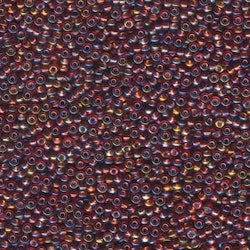 MIYUKI, Japanese Seed Beads, Round, 11/0, Silver-Lined Dark Topaz AB